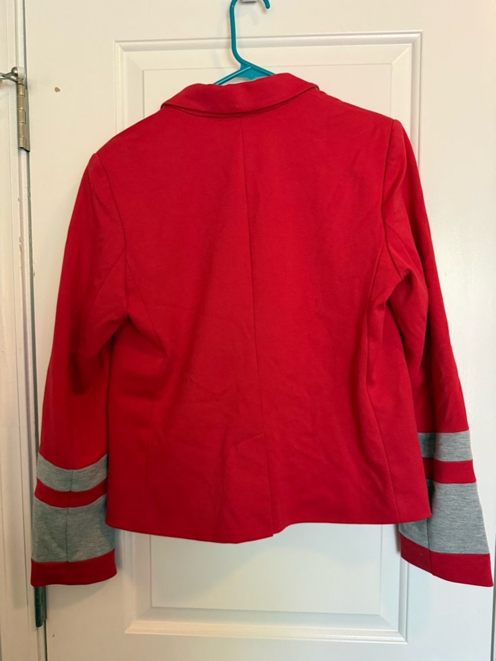 GAP Red Academy Blazer with Gray Sleeve Stripes - Picture 3 of 5